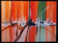 Magie, Acryl auf Keilrahmen mit Rahmen 83 x 63 cm