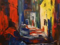 Geheimnisvolle Gassen, Acryl auf Keilrahmen  60 x 80 cm