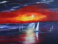 Meeresrauschen, Acryl auf Keilrahmen 80 x 70 cm