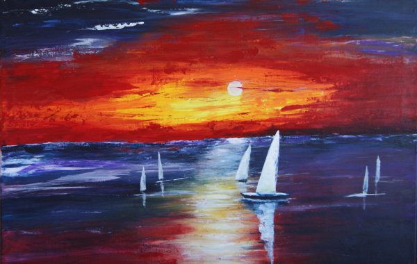 Meeresrauschen, Acryl auf Keilrahmen 80 x 70 cm