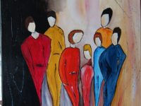 Gemeinsam statt einsam, Acryl auf Keilrahmen 50 x 50 cm (1)