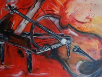 Evergreen-Abend, Acryl auf Keilrahmen 70 x 50 cm