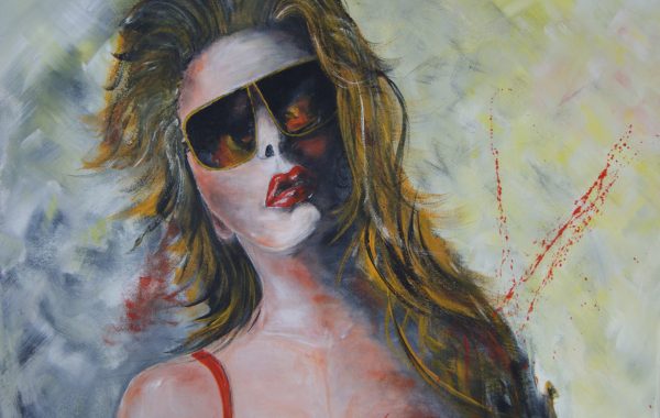 Wild und verführerisch, Acryl auf Keilrahmen mit Rahmen 83 x 63 cm