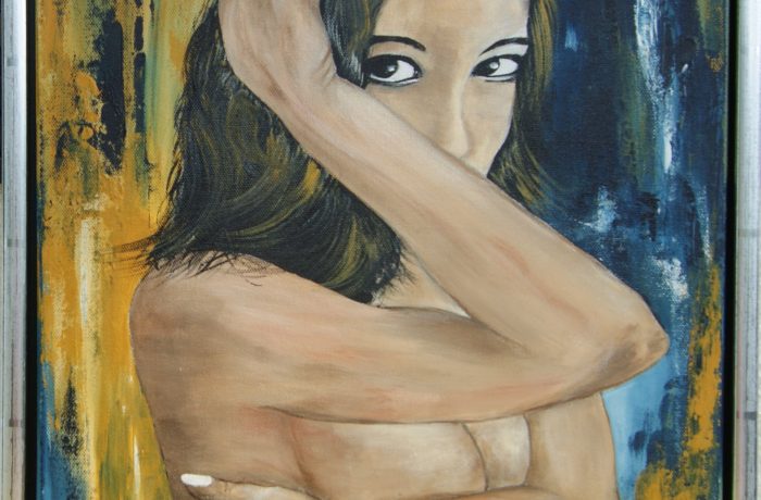 Verlangen,  Acryl auf Keilrahmen mit Rahmen 44 x 54 cm
