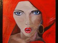 Wüstenschönheit, Acryl auf Keilrahmen mit Rahmen  43 x 53 cm