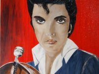 Elvis Presley, Acryl auf Keilrahmen 58 x 58 cm