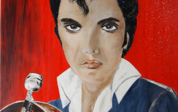 Elvis Presley, Acryl auf Keilrahmen 58 x 58 cm