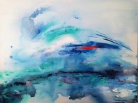 Zwischen Himmel und Erde, Acryl auf Keilrahmen 90 x 70 cm