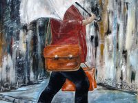 Bussiness-Lady, Acryl auf Keilrahmen 60 x 80 cm