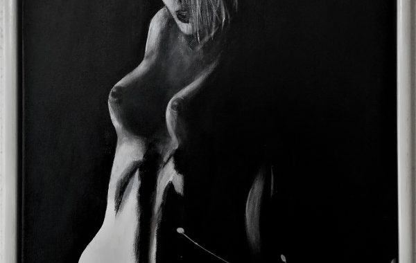 Woman._.I am !, Acryl auf Keilrahmen mit Rahmen 44 x 54 cm ( Juli 2023 mit dem Artistic Excellence Award ausgezeichnet )