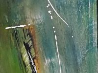 green abstrakt III, Acryl auf Keilrahmen 20 x 50 cm