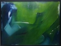 Smaragd, Eitempera auf Keilrahmen mit Rahmen 83 x 63 cm