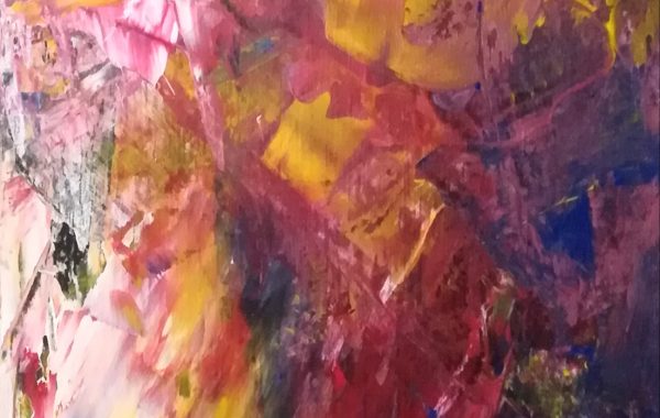 abstrakt – bunt, Acryl auf Keilrahmen 30 x 80 cm