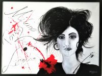 Fashion-Lady, Acryl auf Keilrahmen mit Rahmen 83 x 63 cm