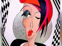 “Frauenpower”, Acryl und echte Silberfolie auf Keilrahmen mit Rahmen 63 x 83 cm ( im Sept. 2023 von Artavita mit einem Finalist Certificate und im Juni 2025 mit diesem Bild von Effetto Arte Foundation mit dem 7th International Prize  ” LEONARDO DA VINCI – The Universal Artist ” ausgezeichnet )