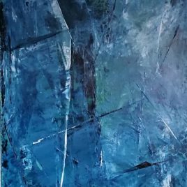 “Blue velvet” , Acryl auf Keilrahmen 40 x 100 cm
