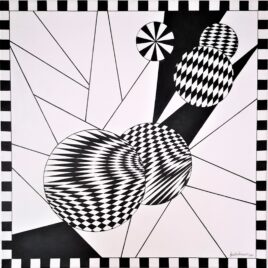 “Rotation”, Acryl auf Keilrahmen 80 x 80 x 4 cm