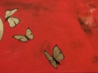 “Der Sonne entgegen” , Acryl mit echtem Blattgold auf Keilrahmen 120 x 40 cm ( im Nov. 2024 von Artavita mit einem Finalist Certificate ausgezeichnet )