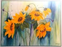 ” Herbstdüfte ” , Eitempera auf Keilrahmen mit Rahmen 84 x 64 cm