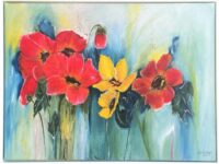 ” Herbstgeflüster ” , Eitempera auf Keilrahmen mit Rahmen 84 x 64 cm