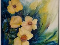 ” Goldener Herbst ” Eitempera auf Keilrahmen mit Rahmen 63 x 83 cm