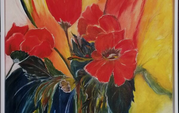 ” Sommerreigen ” Eitempera auf Keilrahmen mit Rahmen 63 x 83 cm